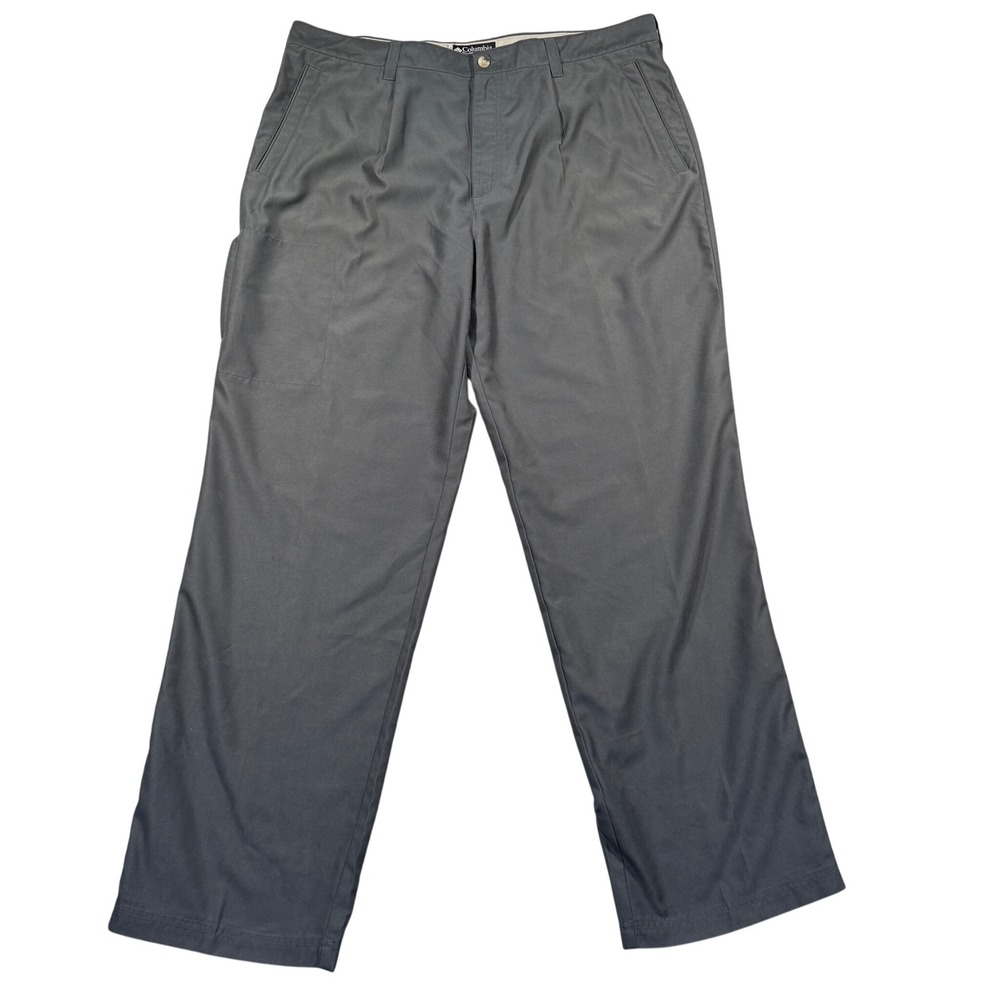 Vintage Y2K Columbia XCO Men's Pants Pleated Relaxed Fit Gray Lightweight‎ 38x32